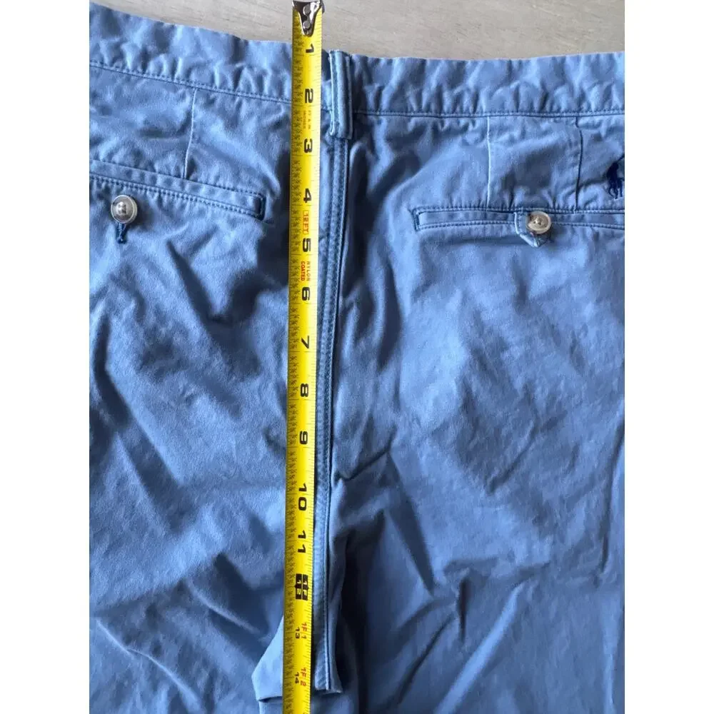 Polo Ralph Lauren Mens 33 Light Blue Cotton Chino Shorts 9 Inseam